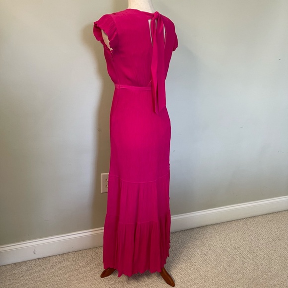 Marie Oliver Dezi Ruffle Dress in Magenta - Size 0 - Picture 6 of 12